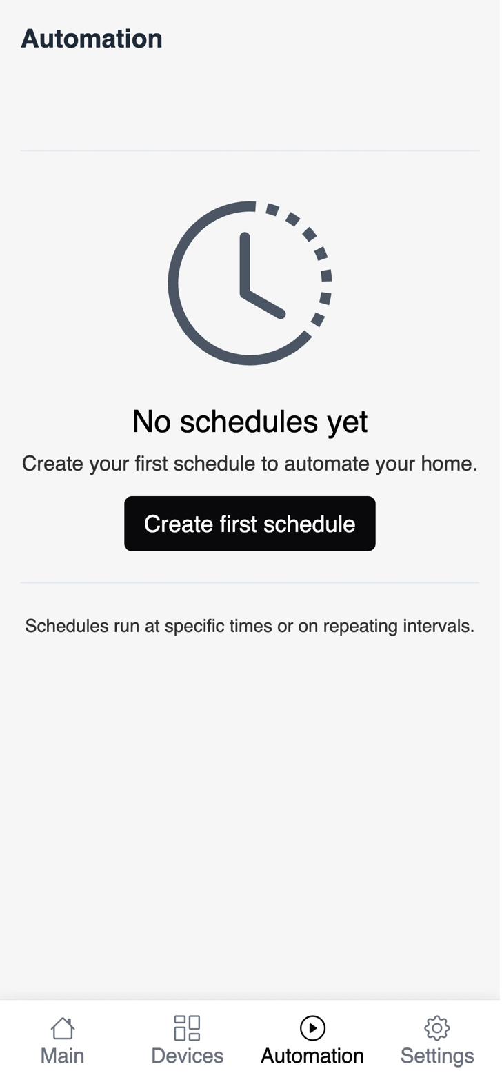 No schedules