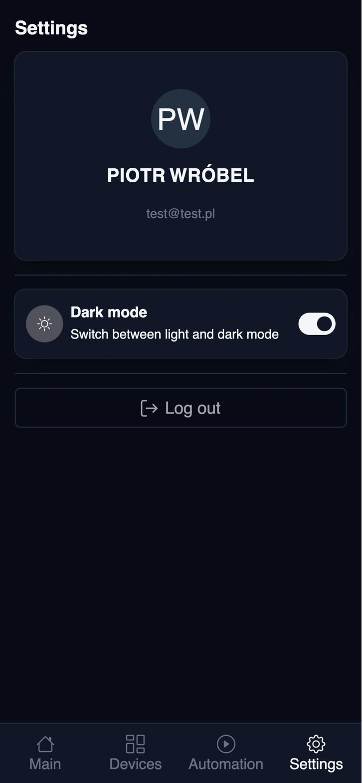 Theme mode settings (dark)